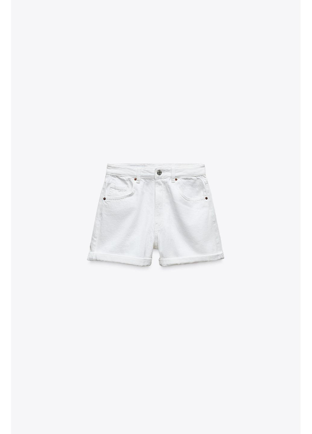 Джинсовые шорты trf high-rise mom fit Zara (355801473)