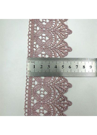 (1 метр) Кружево макраме 6 см цвет - сиреневый/пудрая (28m-y10494-2) Plus-plus (352747692)