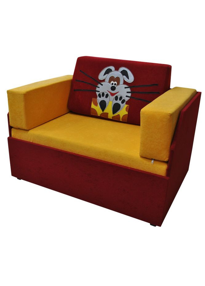 Маленький дитячій диванчик розкладний Мишка ТМ No Brand (322500487)