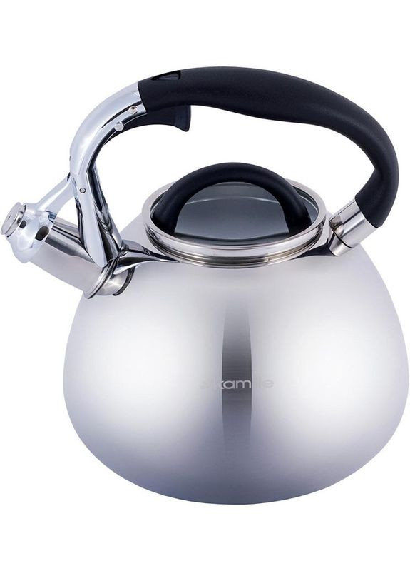 Чайник из нержавеющей стали 2.8л со свистком и стеклянной крышкой для кипячения воды чайник для чая Kamille (368980614)