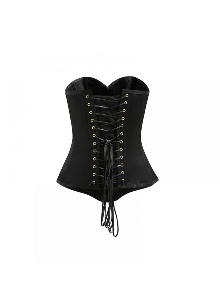 Корсет еротичний розмір, атласний, чорний UPKO (334709503)