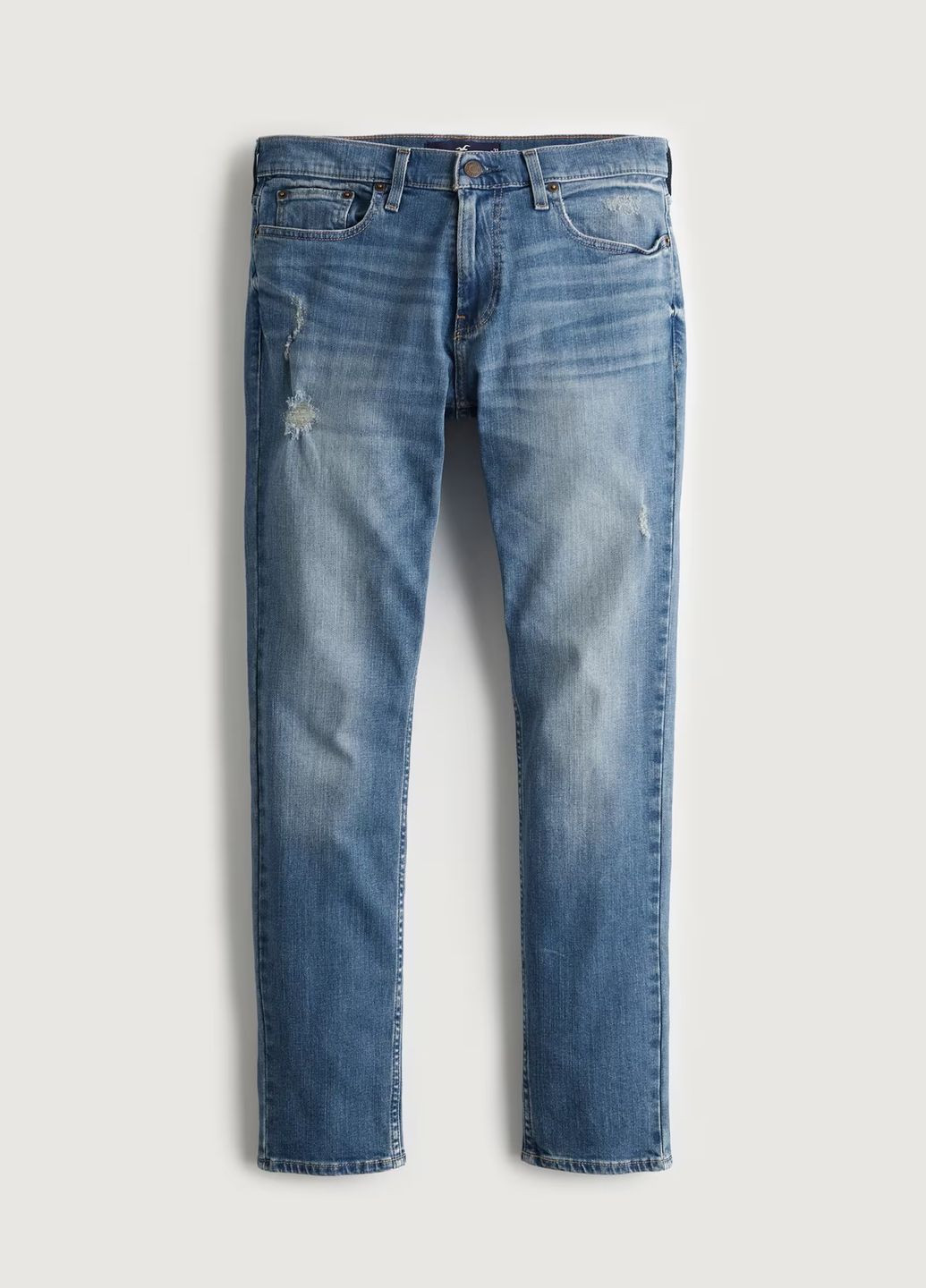 Голубые демисезонные джинсы skinny hc9687m Hollister