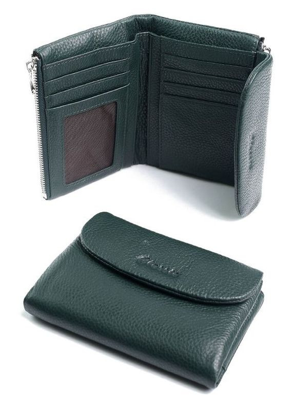 Жіночий шкіряний гаманець зелений No Brand (292920361)