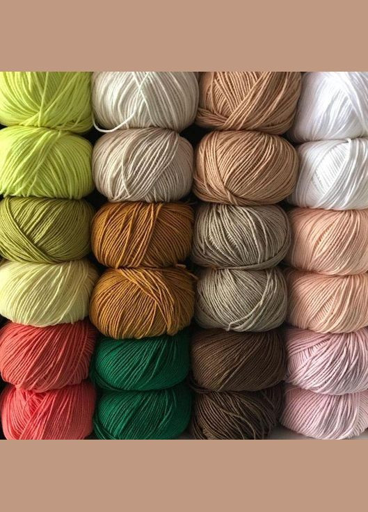 JEANS № 62 - кофе хлопок-акрил нитки пряжа для вязания Этрофил Etrofil (366394419)