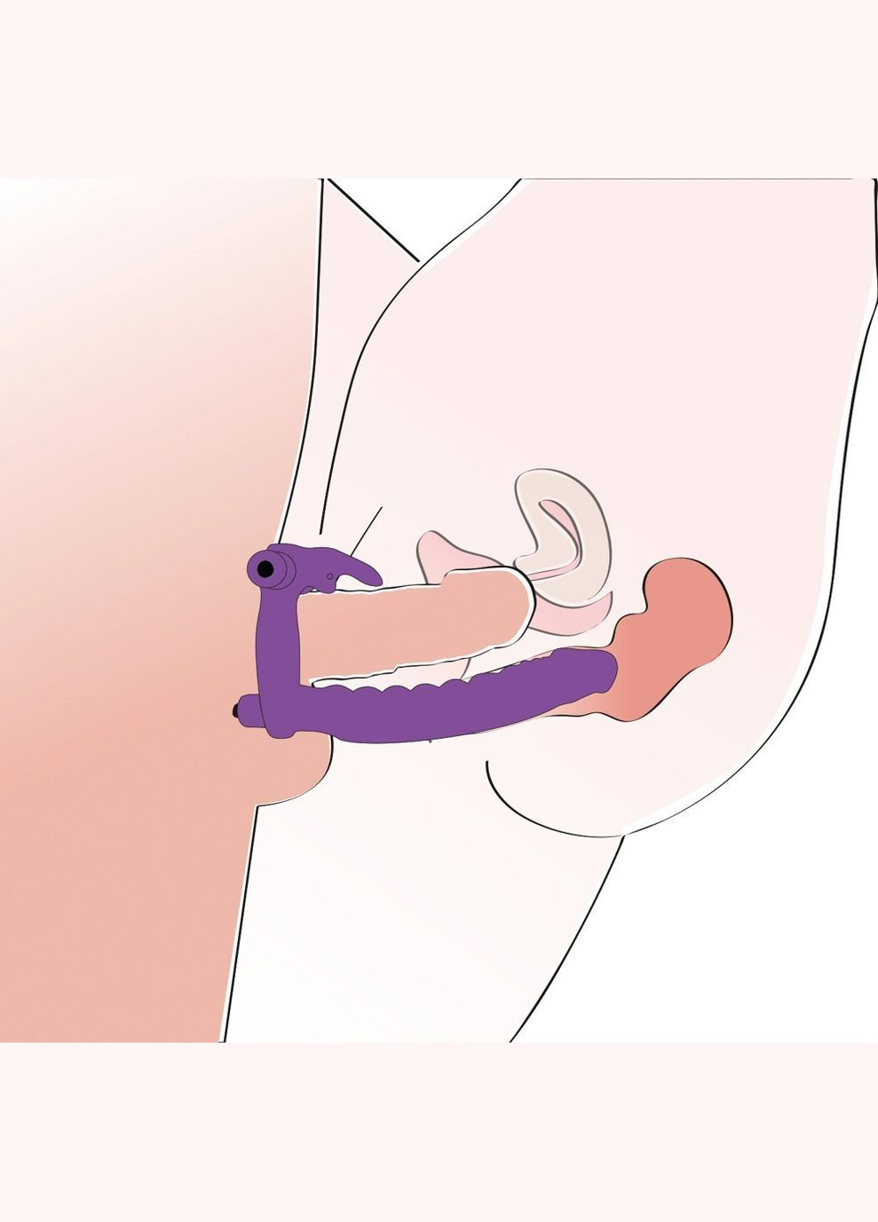 Насадка з вібрацією для подвійного проникнення Los Analos, фіолетова You2Toys (306740523)