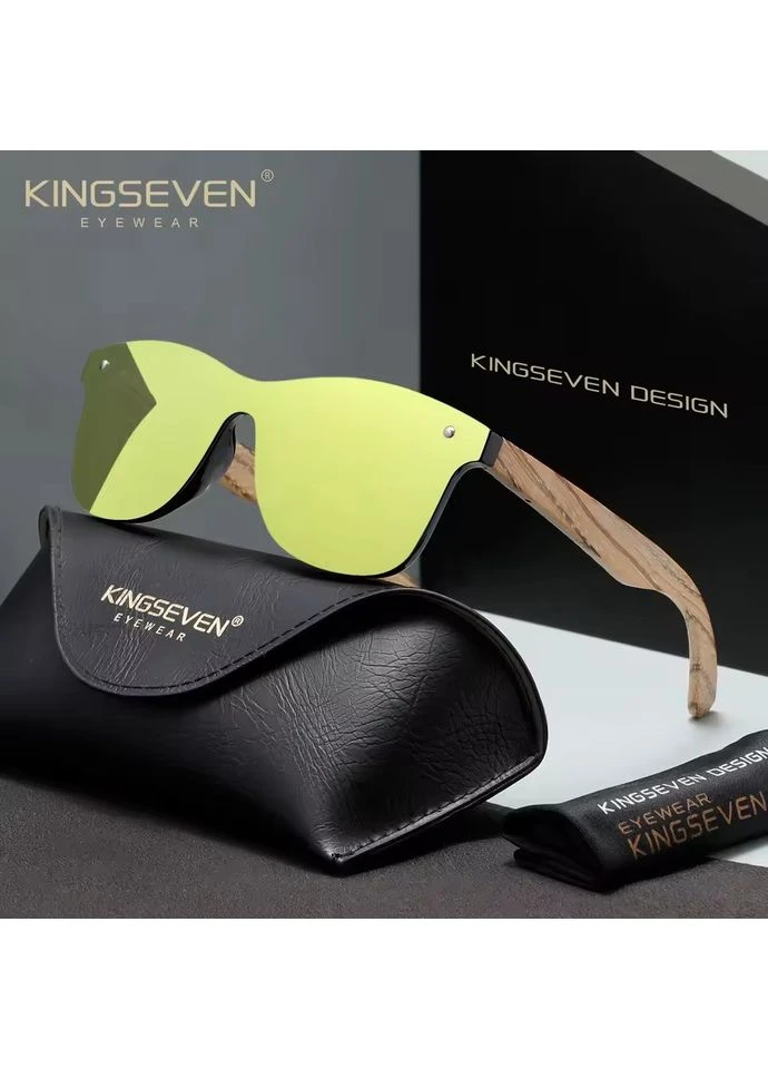 Мужские поляризационные солнцезащитные очки Z5504 Gold KINGSEVEN (378305844)
