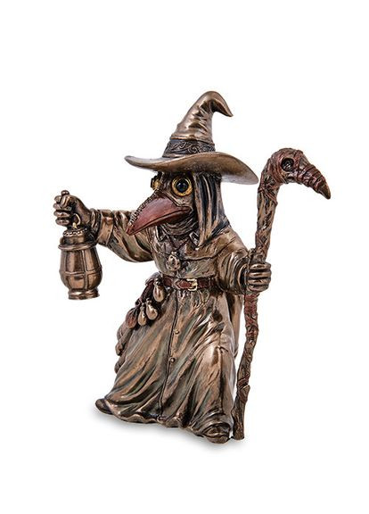 Статуэтка в стиле Фэнтези Чумной доктор 14 см 1907248 полистоун покрытый бронзой Veronese (346531615)