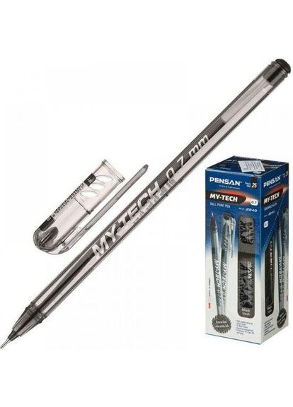 Ручка масляная My-TECH, 0.7 мм Черный Pensan (342416226)