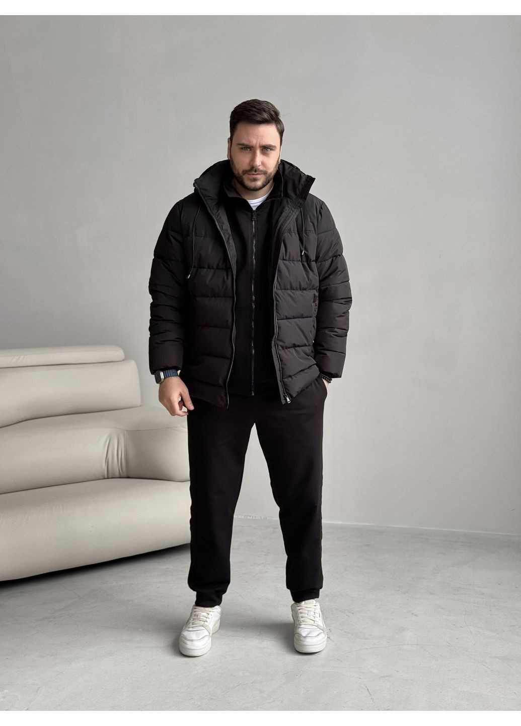 Куртка чорна Main + костюм Pull без капюшону чорний No Brand (350790611)