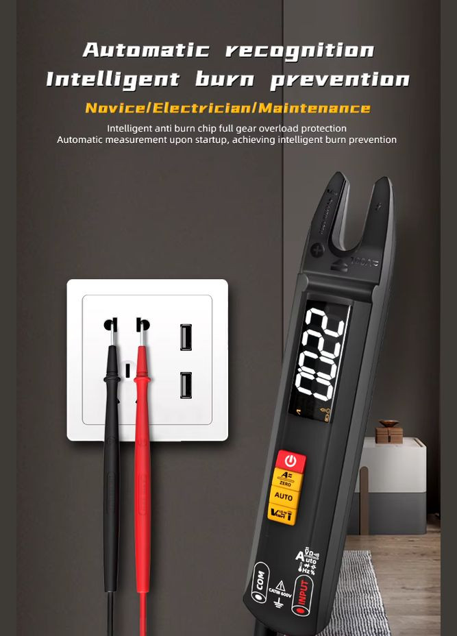 Токоизмерительные клещи / мультиметр цифровой U0, True RMS, AC/DC до 100А Bside (305066355)