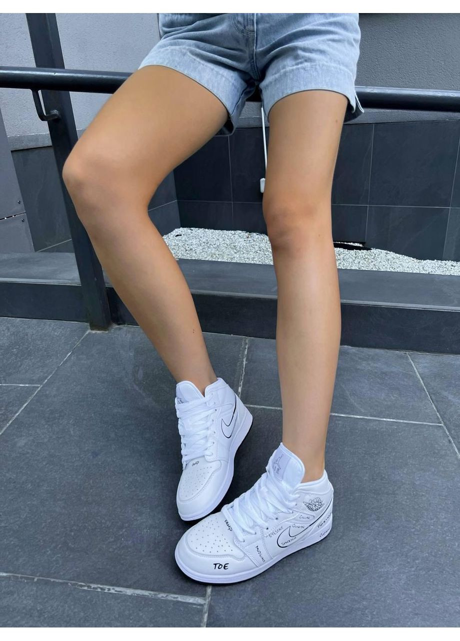 Сірі Осінні кросівки чоловічі nike air jordan 1 retro high light grey white найк аір джордан No Brand