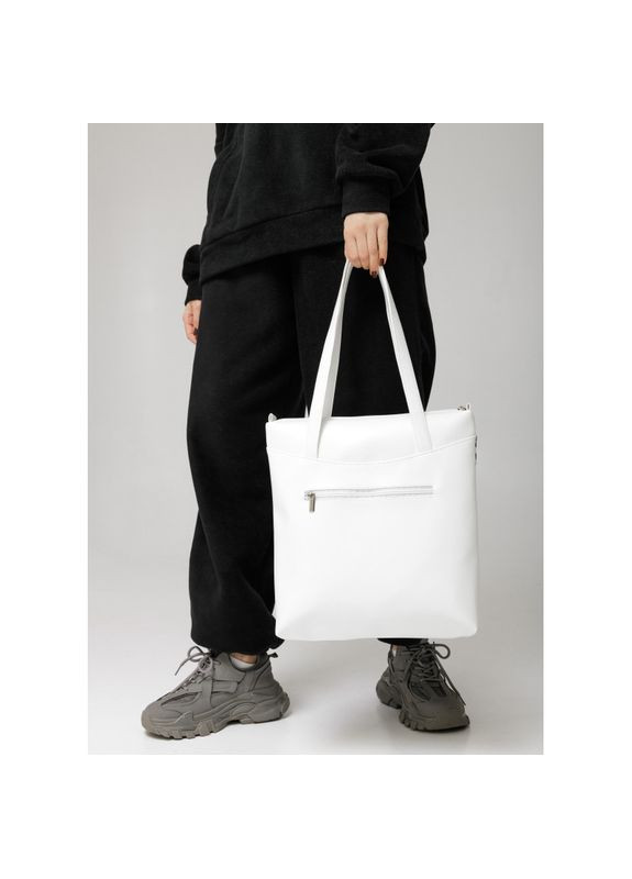 Сумка Shoper NOVA біла з принтом "StriQ" Sambag (329692810)