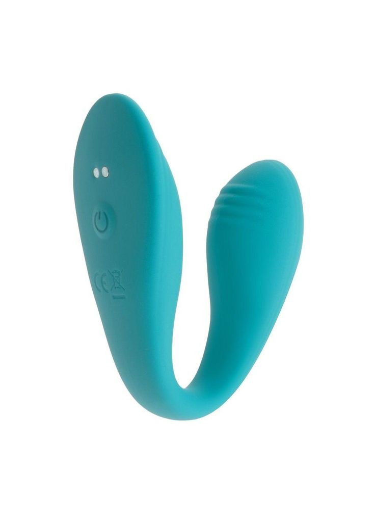 Двойной вибратор S Pleasures Premium Delight, бирюзовый, для клитора и точки G, 10 режимов No Brand (366877217)
