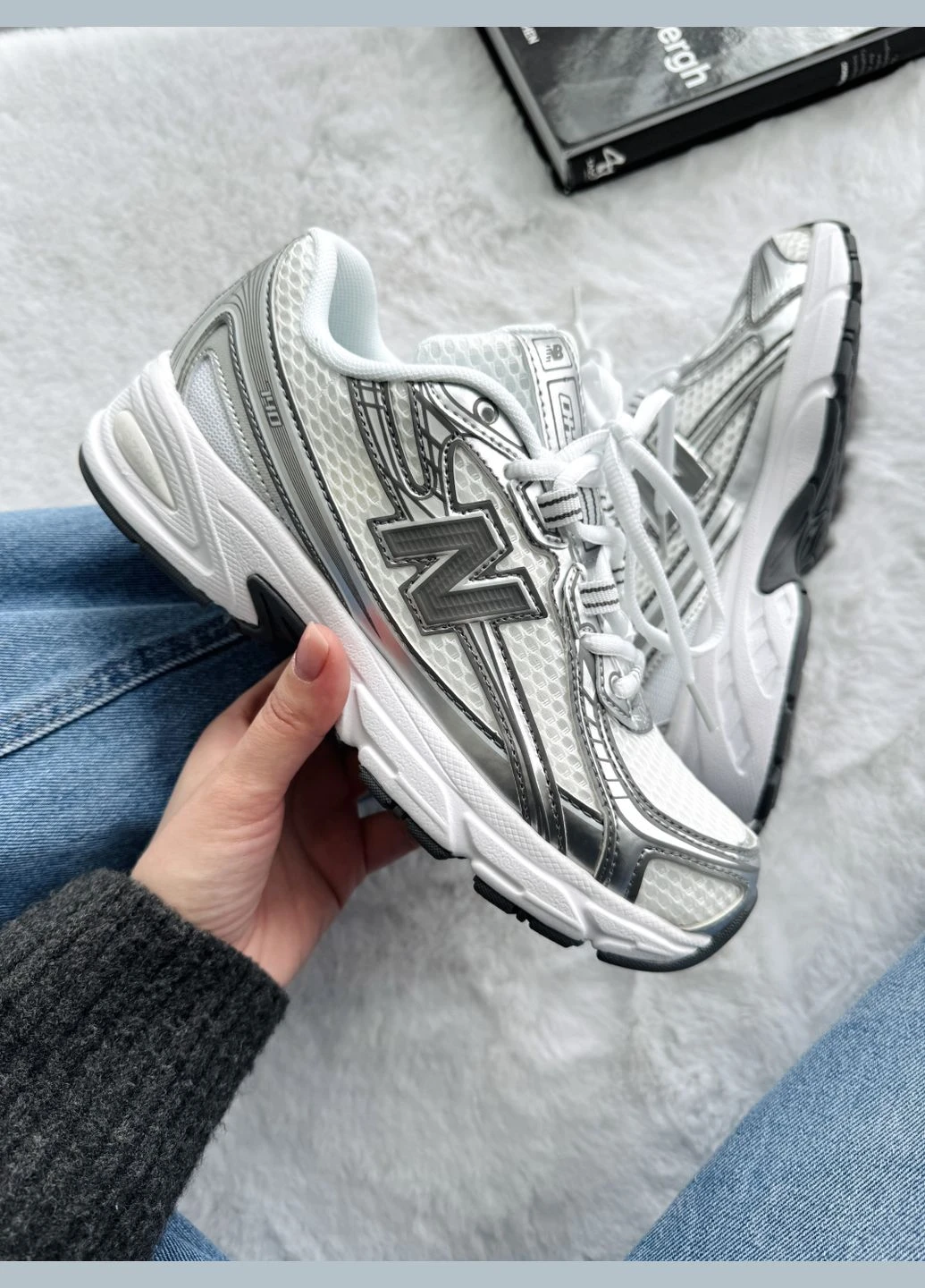 Кроссовки женские и мужские New Balance 740v2 White Silver Black | Нью Беланс 740 белые No Brand белые демисезоны (341264139)