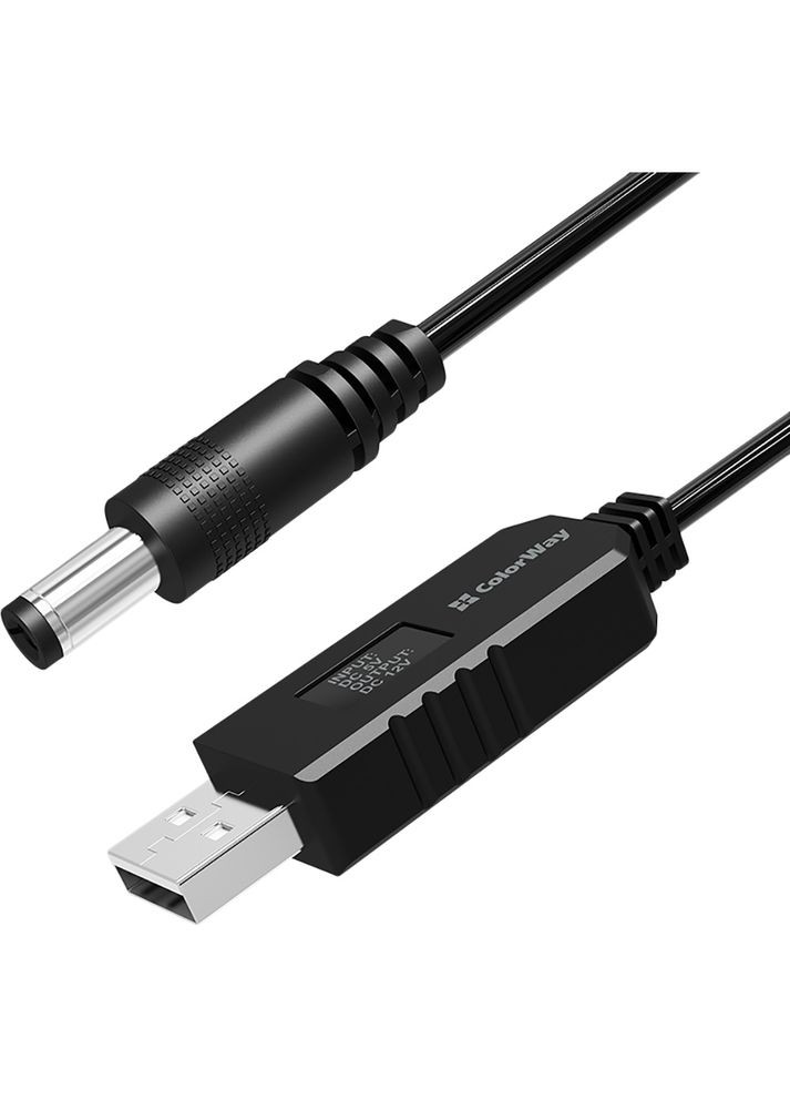 Кабель для роутера 12V (USB-DC 5.5х2.5mm) 1 м Black (CW-CBUD067-BK) Colorway (323109532)
