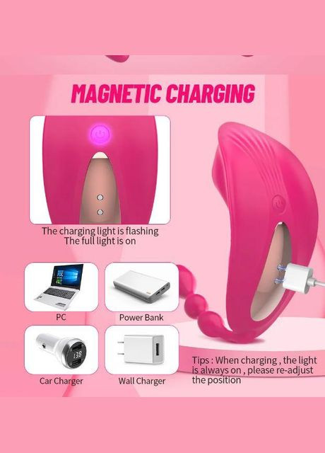 Вакуумный анально-клиторальный вибратор скрытого ношения с управлением смартфоном No Brand (339865143)