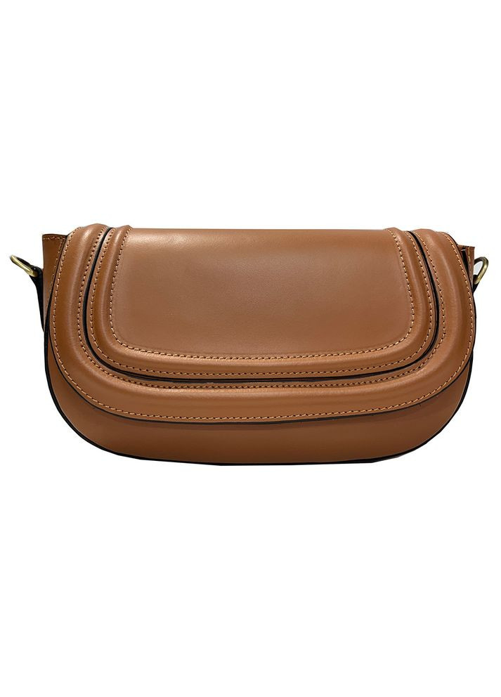 Сумка женская кожаная кроссбоди гладкая карамельная маленькая итальянская (Д/Ш/В) 23/6,5/15(см) Felicita (336377677)