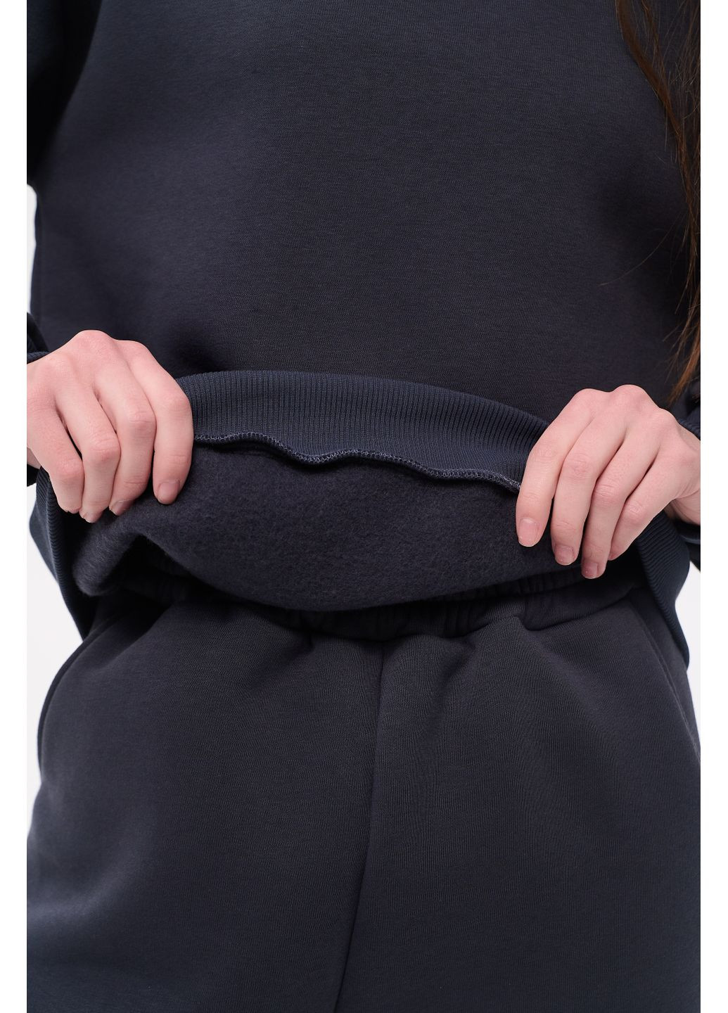 Графітовий зимній теплий костюм на флісі, графітовий колір Top Hat Kids