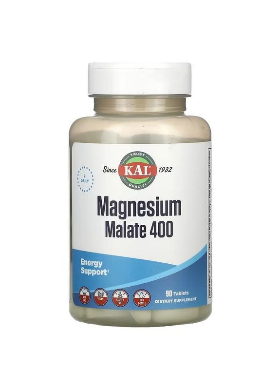 Магний малат, Magnesium Malate, 400 мг, 90 таблеток 1057 KAL (364194962)