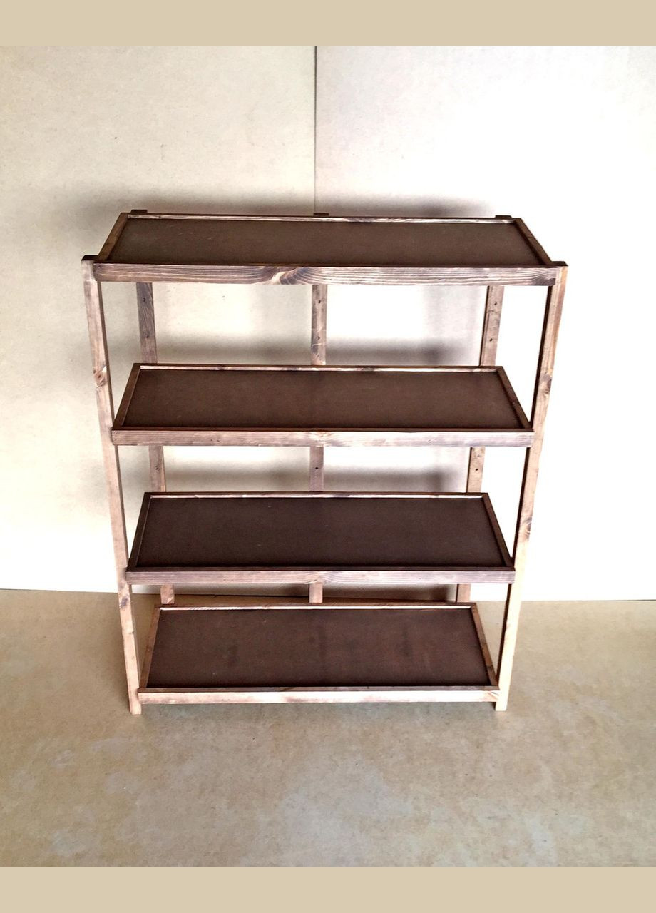 Етажерка розбірна з дерева Честер 4 полиці 40х100х130 капучино (ЄТЖ-8440100130) No Brand (327867225)