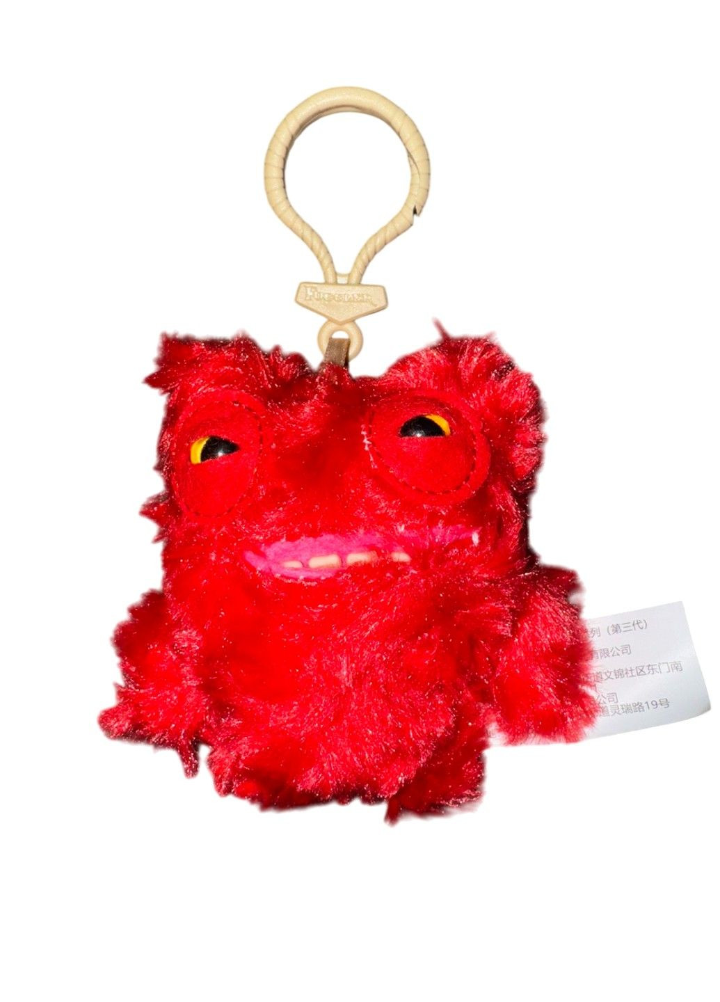 Подвеска на сумку рюкзак брелок мягкая игрушка с зубами монстрик Фаглер Фуглер Fuggler красный No Brand (356506591)