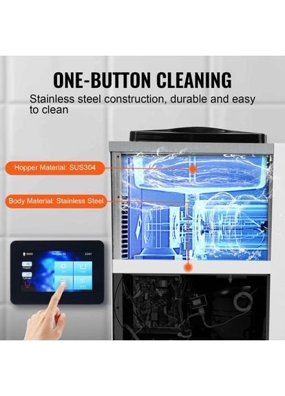 Машина для мягкого мороженого BQL-9200ST, производительность 10 л/час, один вкус Vevor (351505677)