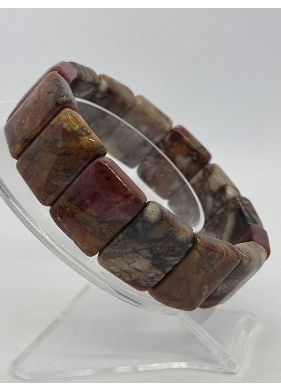 Браслет из яшмы 19 см Серый No Brand (361319869)