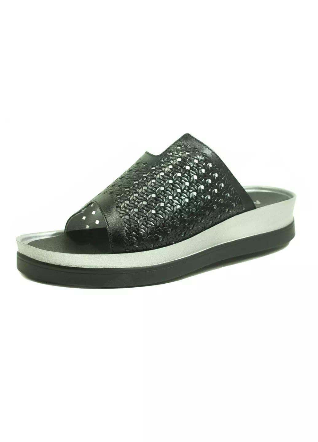 Черные шлепанцы Mida с перфорацией