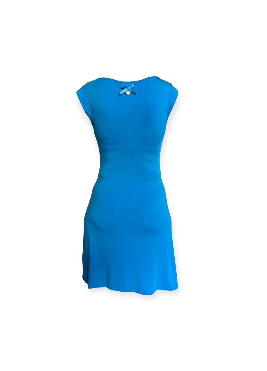 Голубое повседневный платье голубой Silvian Heach однотонное