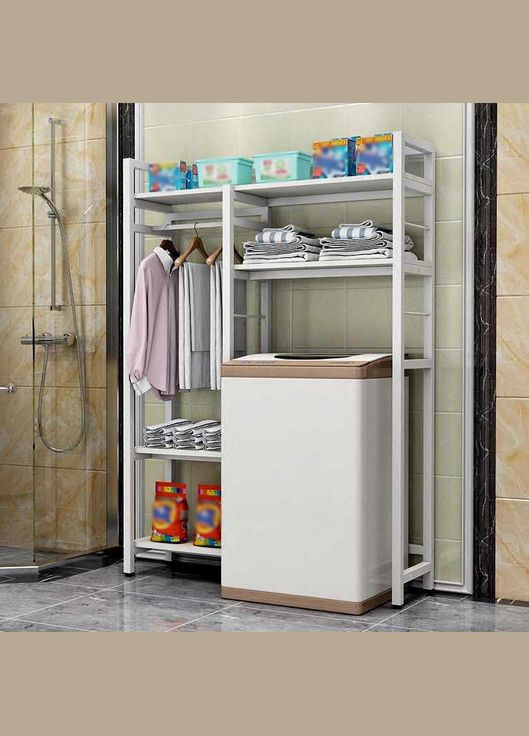 Стелаж над пральною машиною з дерева Шребон лівий зефір (ССМ-201820) No Brand (328293286)