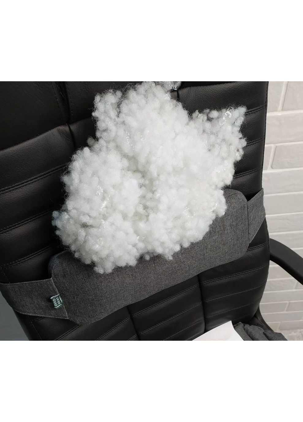 Ергономічні подушки EKKOSEAT на офісне та комп'ютерне крісло. Сидіння. Сірий. OF-1G-202 Ekko Seat (353718859)