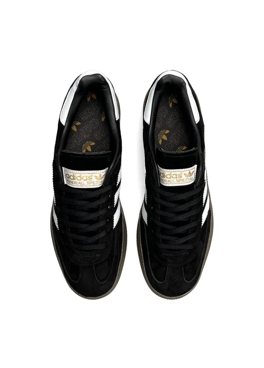 Черные демисезонные кроссовки мужские adidas No Brand Spezial Black White