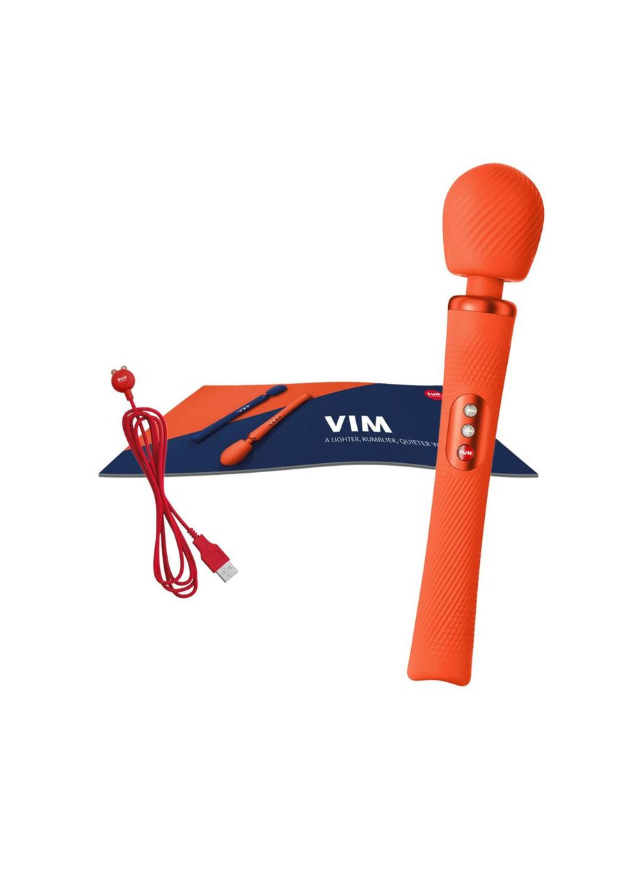 Вибромассажер Fun Factory VIM Vibrating Wand sunrise orange, супермощный и легкий, до 6 часов работы No Brand (366877810)