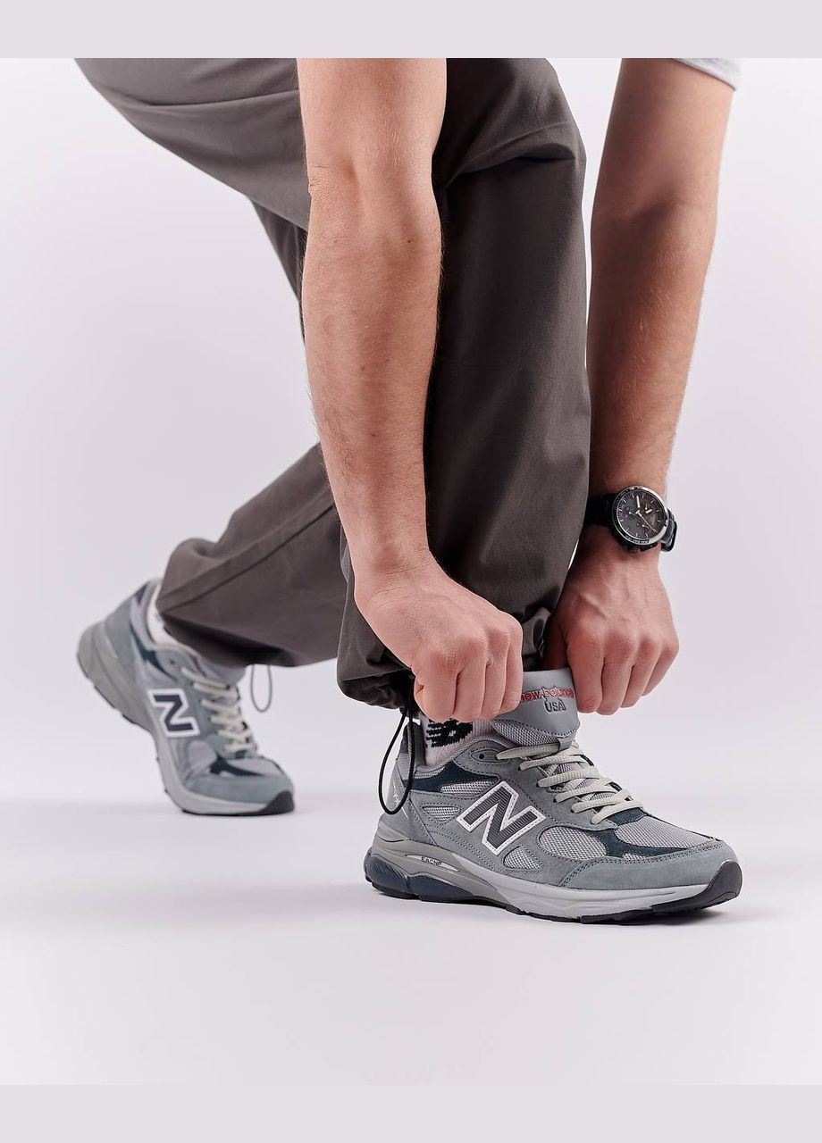 Сірі Осінні кросівки чоловічі, вьетнам New Balance 990 Gray