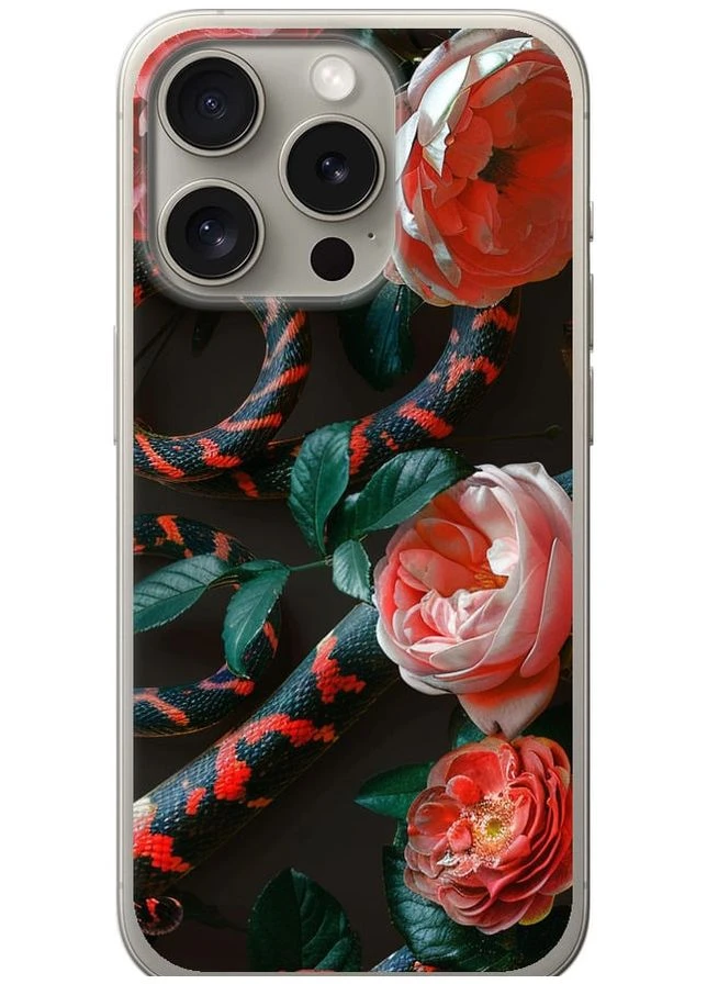 Силиконовый чехол 'Floran Snake' для Endorphone Apple iPhone 15 Pro (286763344)