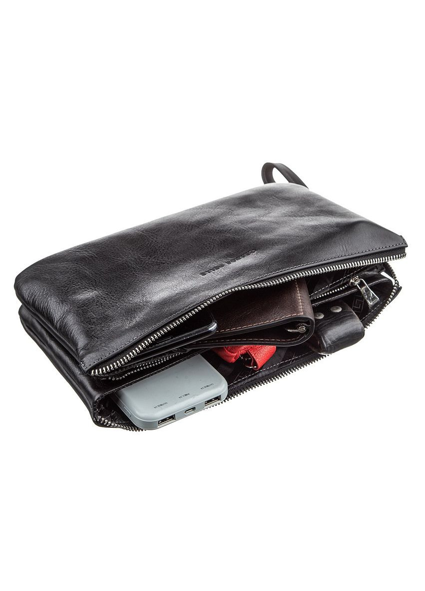 Мужской кожаный большой клатч с ремнём на руку 705610 Grande Pelle (303831485)