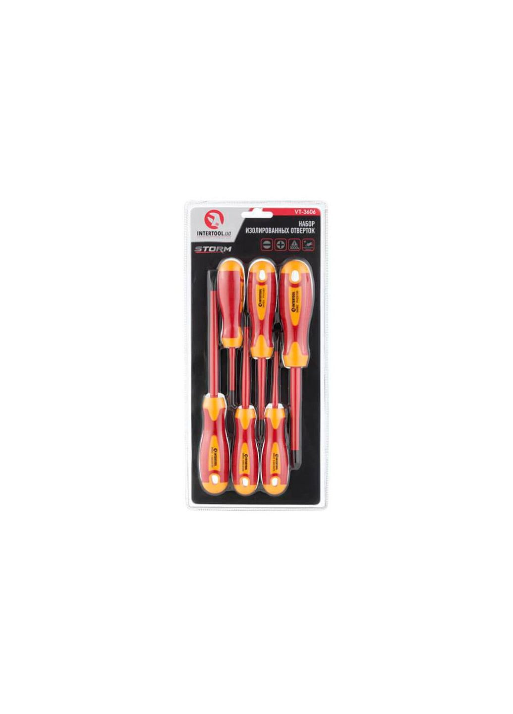 Набор отверток диэлектрических Storm (6 шт.) Intertool (361447126)