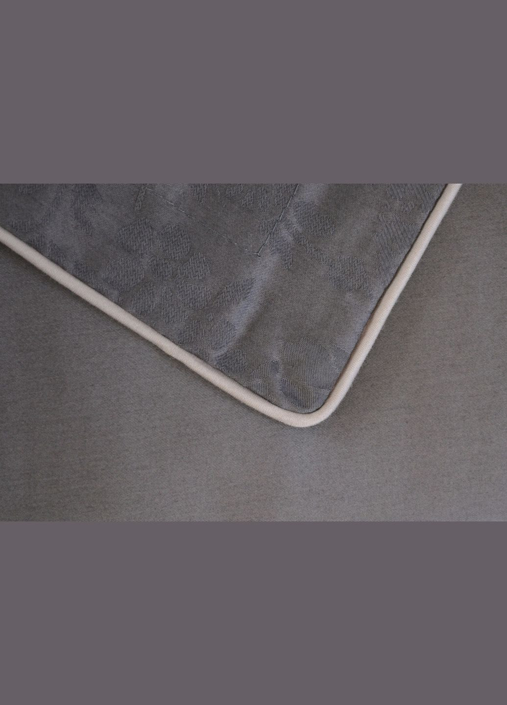 Постільна білизна Premium Satin 160×220 см сімейна Tracy Steel Grey La Romano (365814732)