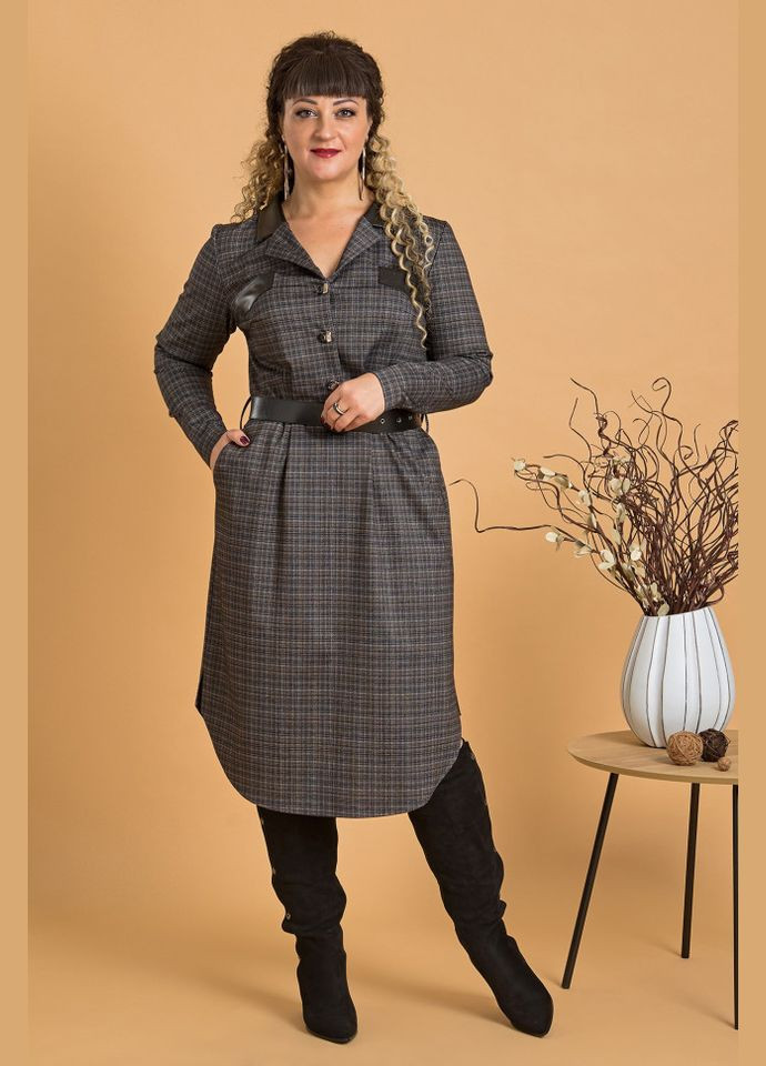 Коричневое платье 14336-2 Alenka Plus