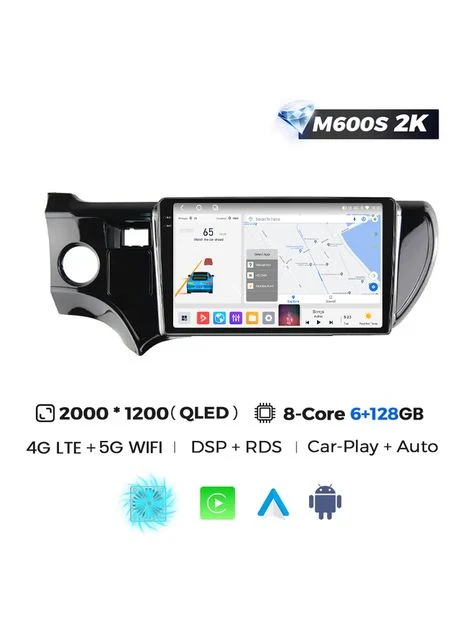 Штатна магнітола MS 2k Toyota Aqua (2011-2017) MS 2k 6GB+128GB CarPlay QleD Mekede (384266029)