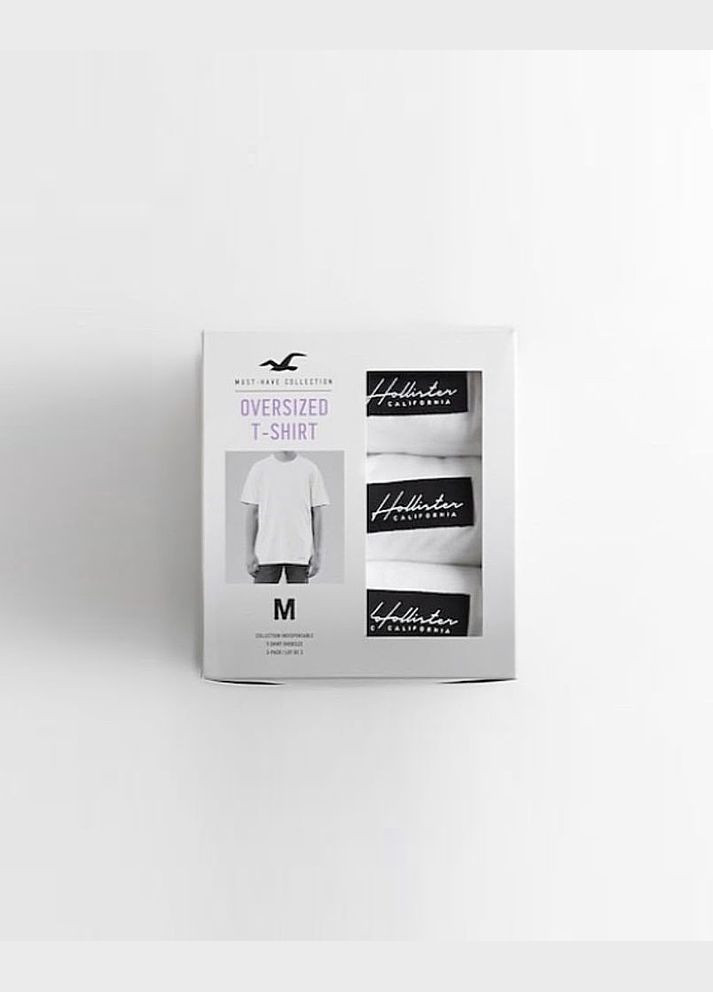 Белая набор футболок (3 шт.) hc9354m Hollister
