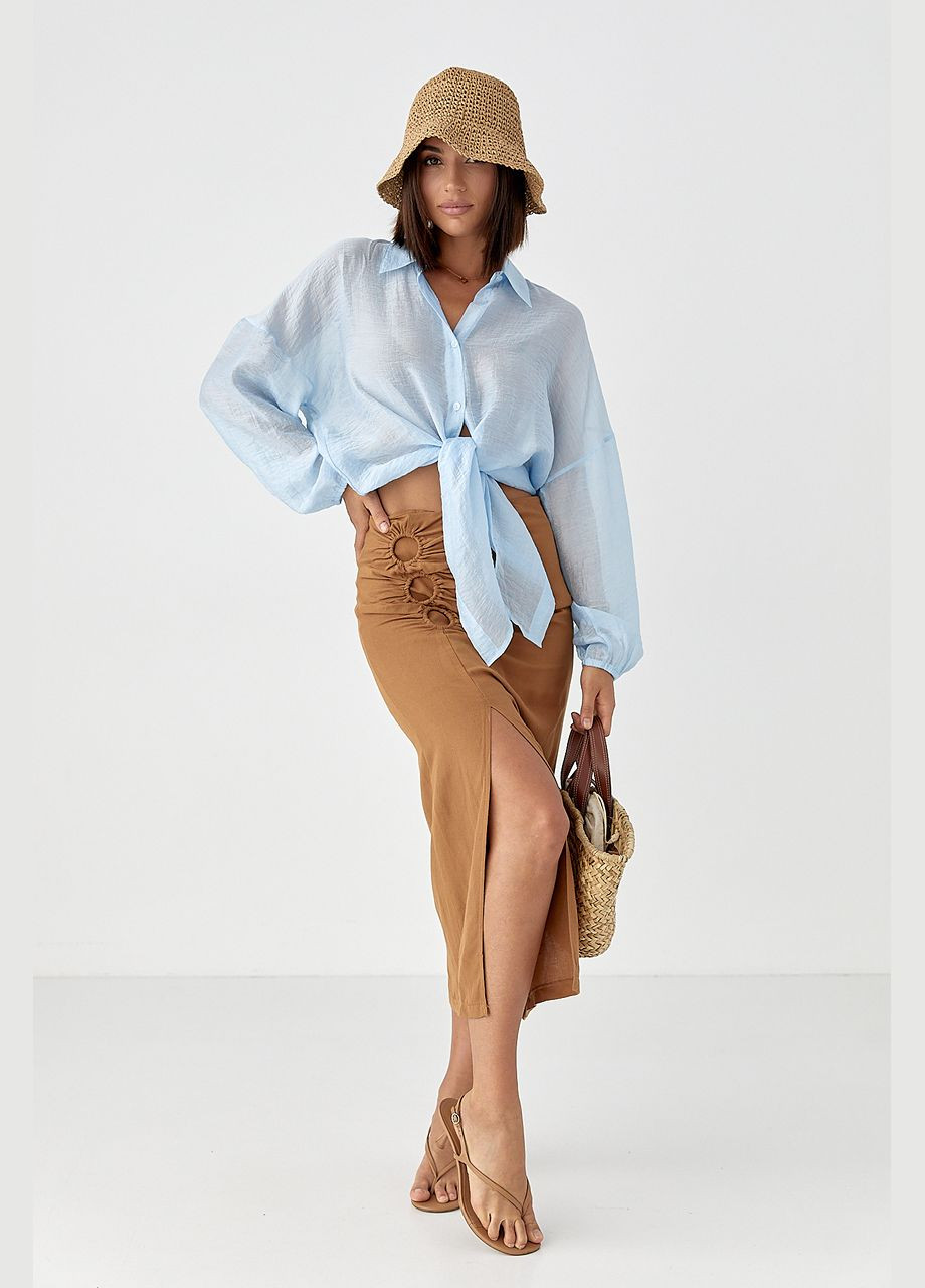 Приталена спідниця з декоративними елементами Lurex (336678823)