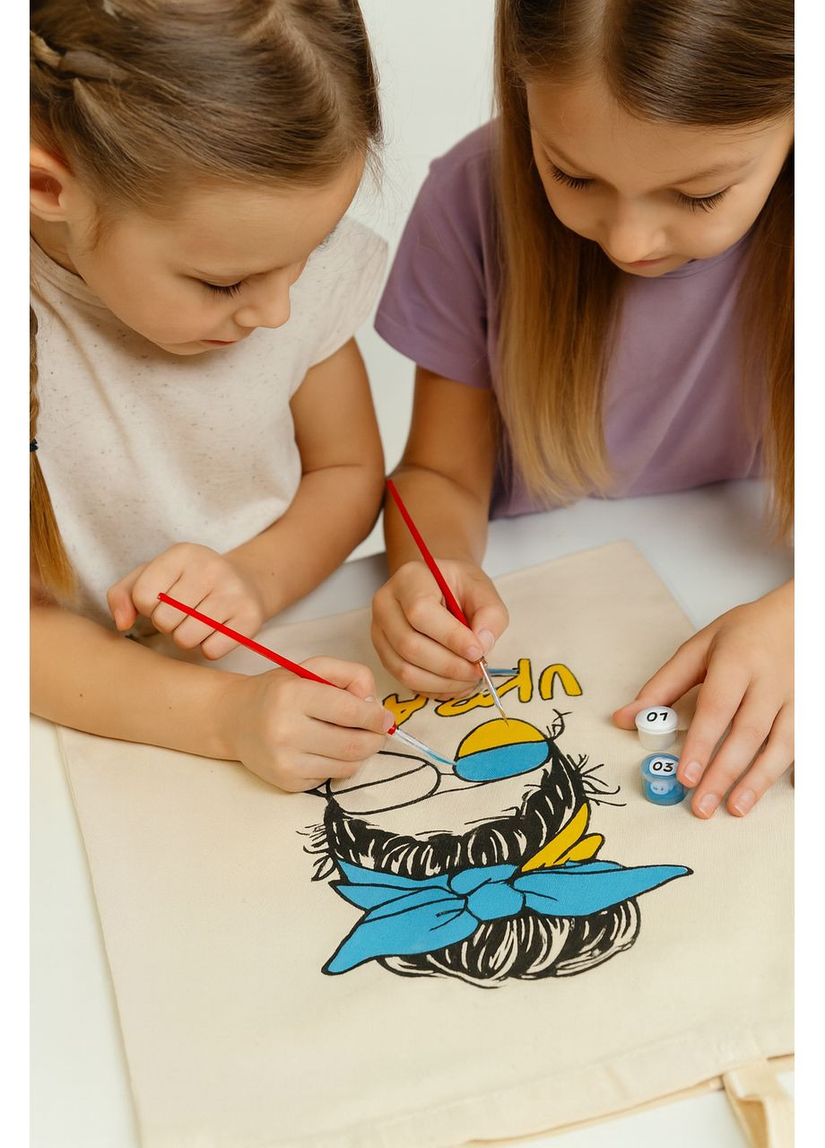 Набор екосумка-раскраска „Ukraine“ хлопок 220 г/м2 38х42см Rosa Talent (362661101)