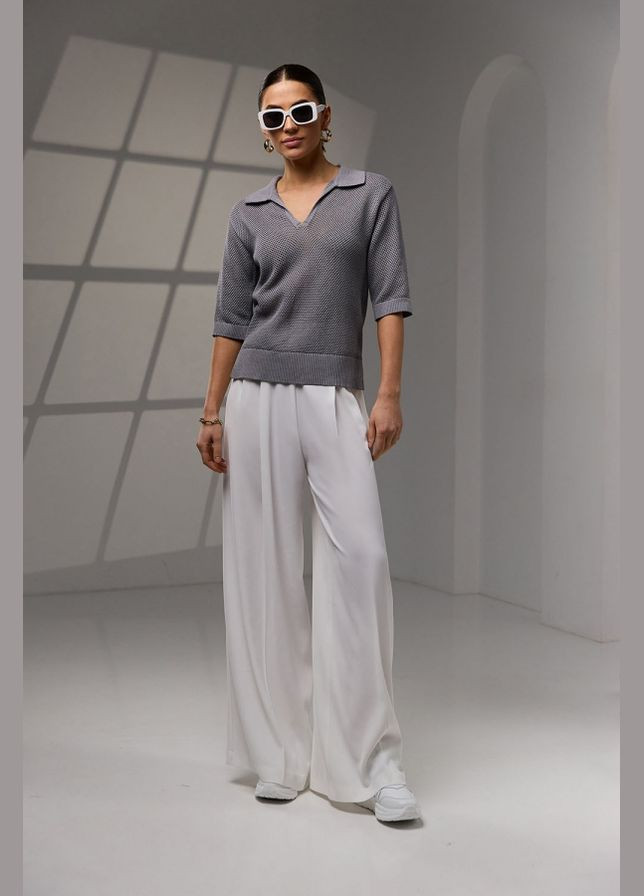 Жіноче ажурне поло із бавовняної пряжі (2729) Triko Bakh (334710332)