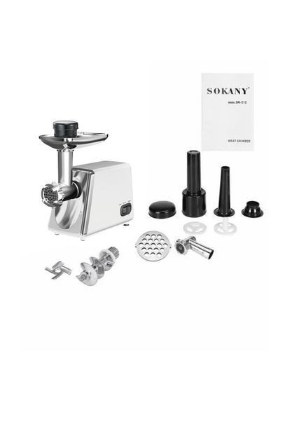 Електрична м'ясорубка з нержавіючої сталі електро м'ясорубка для кухні 2500 Вт (EM426) Sokany (372478377)