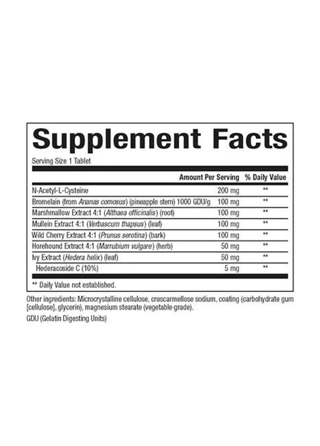 Добавка Lung, Bronchial & Sinus Health - 45 tabs Natural Factors (330105341)