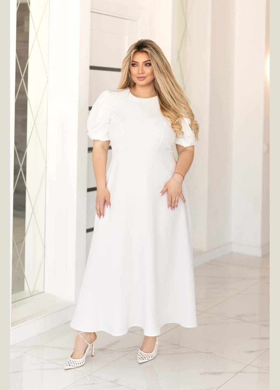 Молочна повсякденний сукня жіноча Гермес однотонна