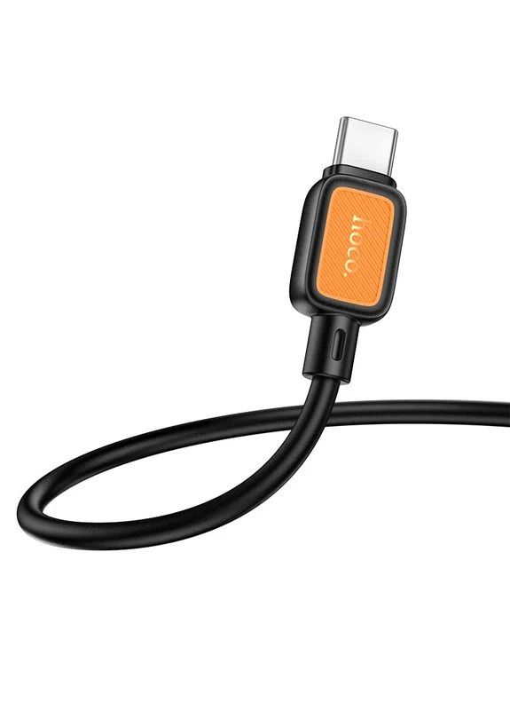 Кабель Hoco 60W Type-C to Type-C 1 м TPU черный No Brand X108 Benefit (402058281)