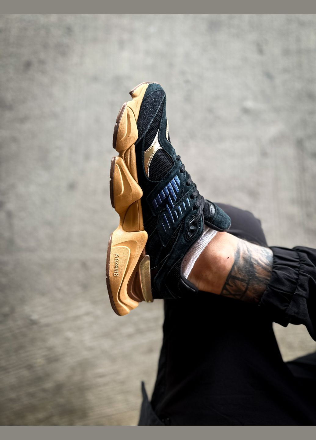 Кросівки жіночі і чоловічі New Balance 9060 Black Royal Gum | Нью Беланс 9060 чорні No Brand чорні всесезони (313102813)