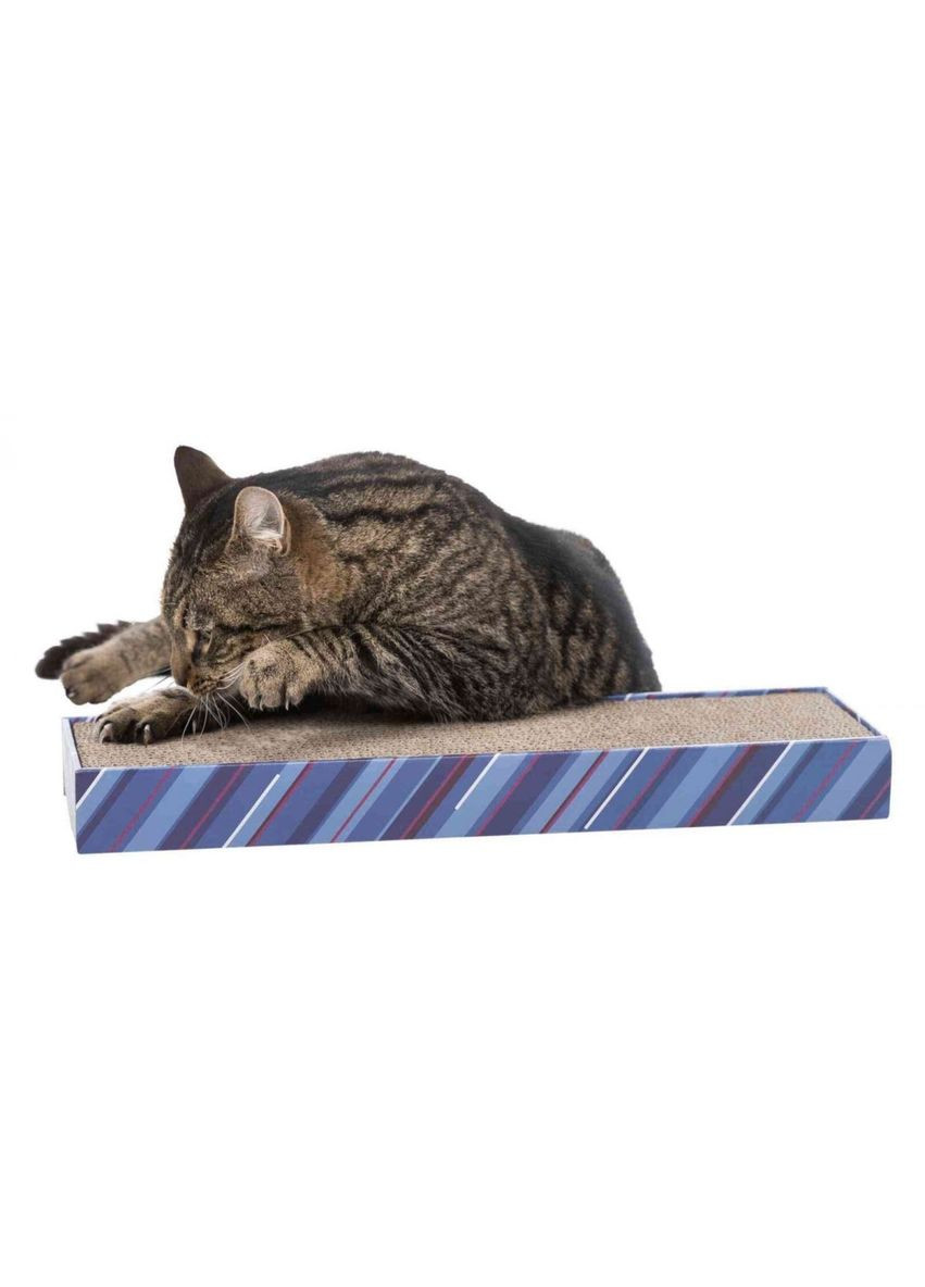 Когтиточка с кошачьей мятой, картон, голубая, 48×5×13 см Trixie (292257128)